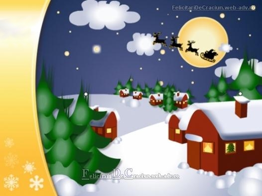 Felicitare cu mos craciun