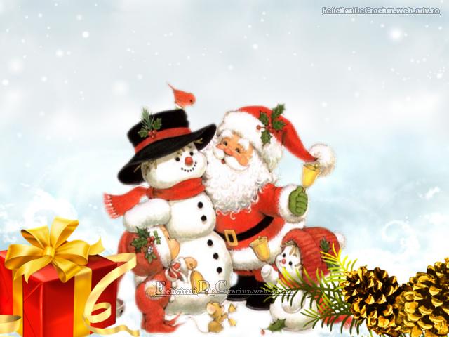 Mosu cu omu de zapada