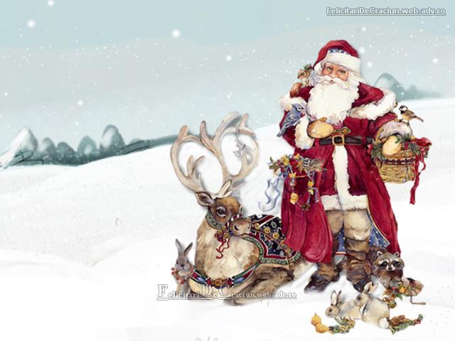 Mos craciun cu animale