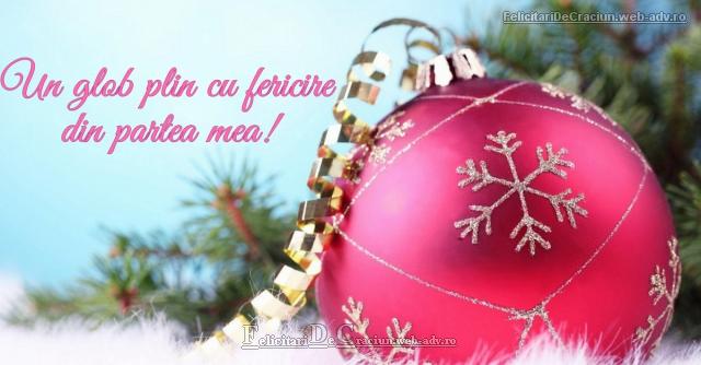 Un glob plin de fericire