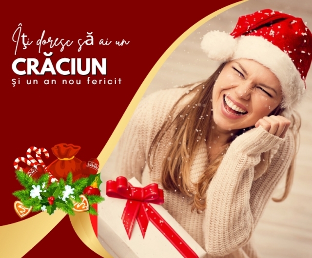 Craciunita facand urare